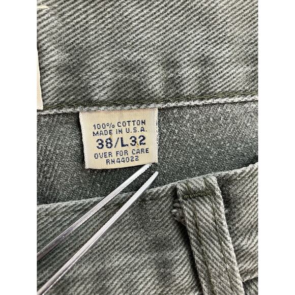 Vintage Abercrombie & Fitch Green Gray Jeans Men’s Size 38x32 - Picture 9 of 11